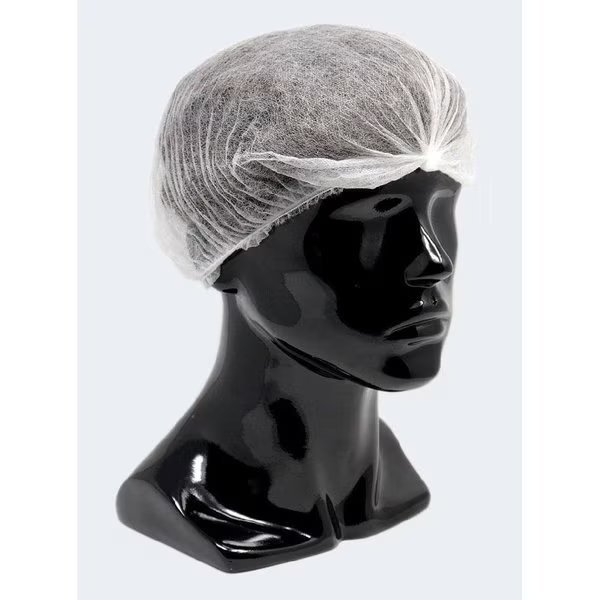 21in Pleated Bouffant Cap HD Blue - White, 1000/CS, 1000PK, Umbo, Mfr#: H204HD-21W